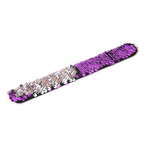 Double Colors Sequin Slap Bracelets Wristband Party Wrist Strap Kids Children Holiday Beach Party New,5 NO5114