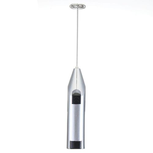 Hand Held Electric Egg Beater Coffee Milk Creamer Bubble Mixer Stainless steel Silver (silver)