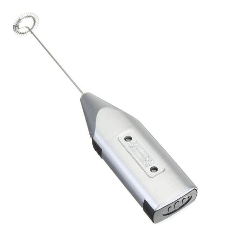 Hand Held Electric Egg Beater Coffee Milk Creamer Bubble Mixer Stainless steel Silver (silver)