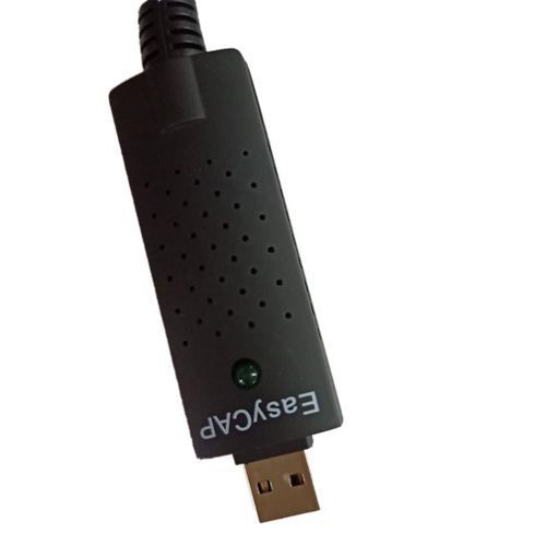 Video Audio Easy Capture Card Adapter VHS to Digital File Converter VHS To DVD HDD TVCard Express USB2.0 Easycap - Black