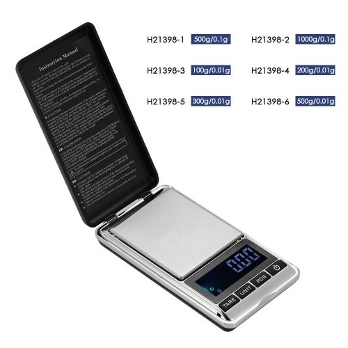 500g/0.01g High-precision Pocket Scale Accurate Kitchen Scale Jewelry Scale Mini Food Scale Electric Kitchen Scale Baking Scale NO5119