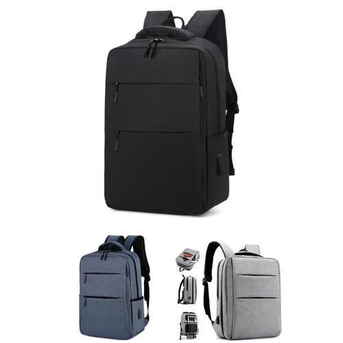 Unique Design Laptop Backpack- Grey, Blue
