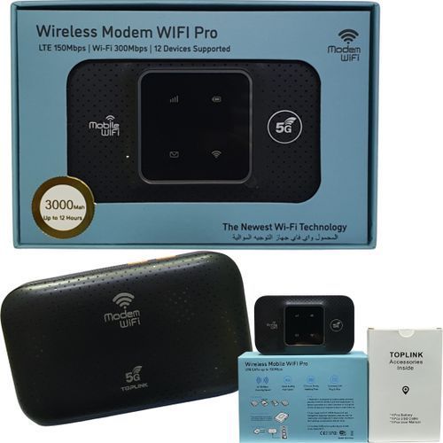 Mobile WiFi 5G 4G LTE+ Mobile Unlocked MiFi - Black/White