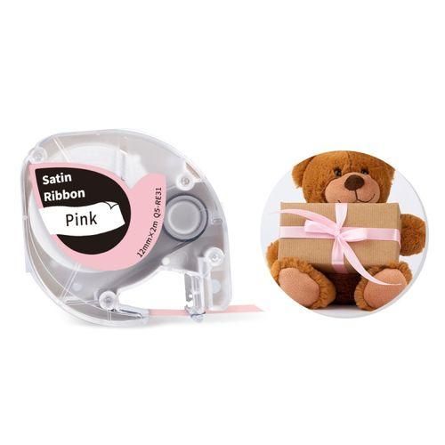 For Phomemo P12  P12 Pro 12mm X 2m Thermal Label Ribbon Label RibbonBlack Word On Pink