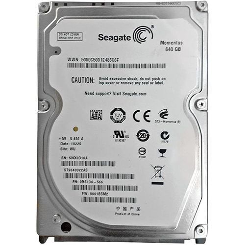 Seagate 640GB Internal Laptop Hard Disk - White/Silver color