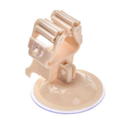 Plain door mop hanger broom holder suction cup mop hook strong and traceless vacuum suction cup mop holder Beige NO5111