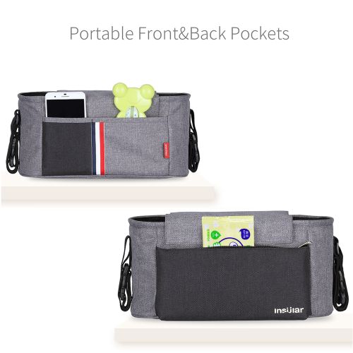 Insular Universial Stroller Organizer Bag Diaper Bottle Storage Bag