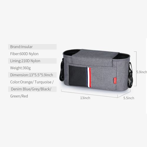 Insular Universial Stroller Organizer Bag Diaper Bottle Storage Bag