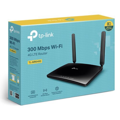 TP Link TL-MR6400 300Mbps Wi-Fi 4G LTE Router - Black