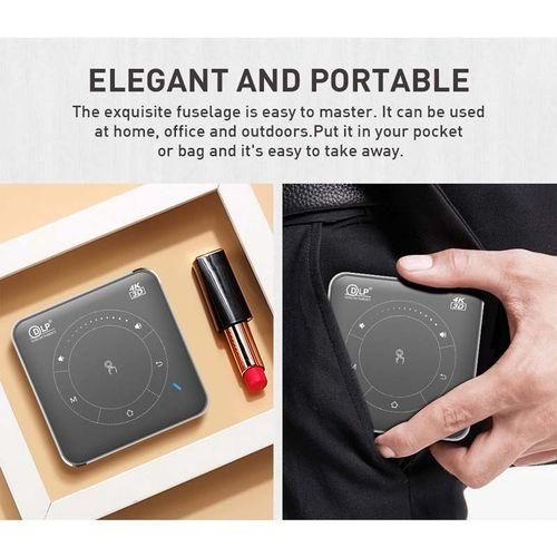 P11 854x480 DLP mini smart projector with infrared remote control, Android 9.0, 2GB 16GB (silver gray)
