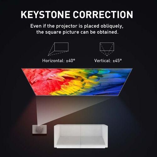 P11 854x480 DLP mini smart projector with infrared remote control, Android 9.0, 2GB 16GB (silver gray)