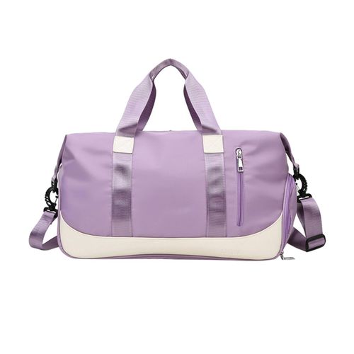 Sports Duffel Bag Travel Wet Pocket Yoga Fitness Overnight Purple