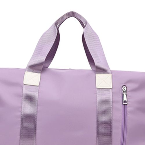 Sports Duffel Bag Travel Wet Pocket Yoga Fitness Overnight Purple