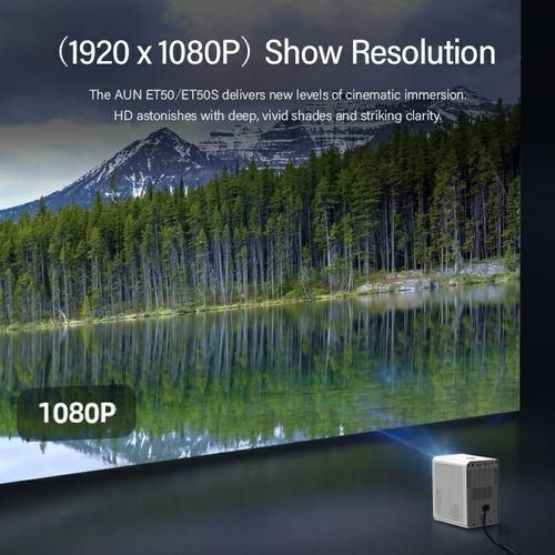 ET50 4 Inch 180 Lumens 1920x1080P Smart LED Mini Projector, Plug Type:US PlugWhite