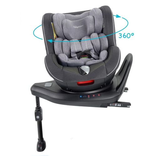 Babymore 360 Rotating Car Seat-Gray