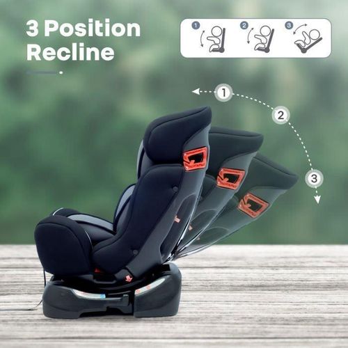 The Innovative Convertible Car Seat For Baby/Kids  0-7 Years - Black