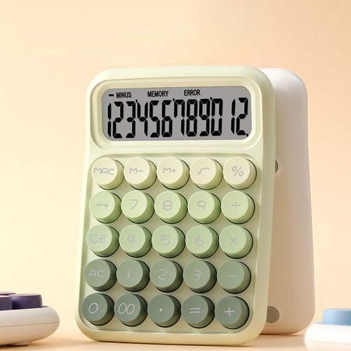 Mechanical Switch Calculator Handheld Gradient Green