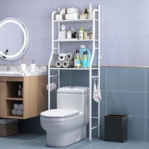 Metallic Toilet Rack -White 1501