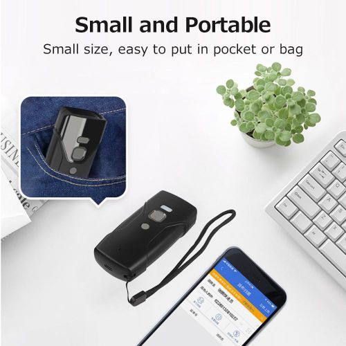 Portable Handheld Barcode Scanner Wired+2.4G+BT Three-mode Connection Support One-dimensional Barcode/QR Code Fast Scanning NO5111