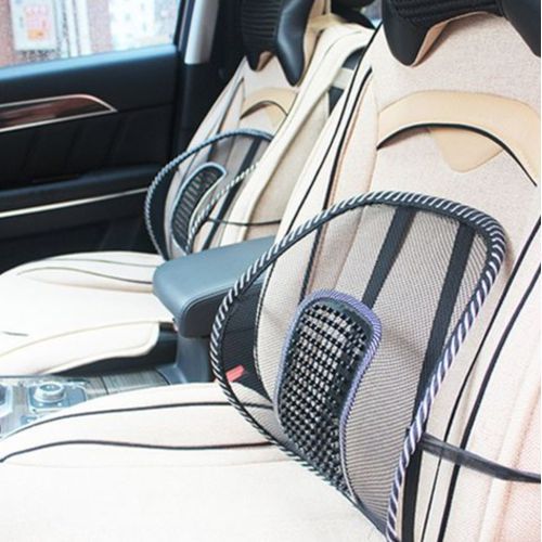 Breathable Pillow Mesh Car/Office Chair Seat Back Support-Black&White