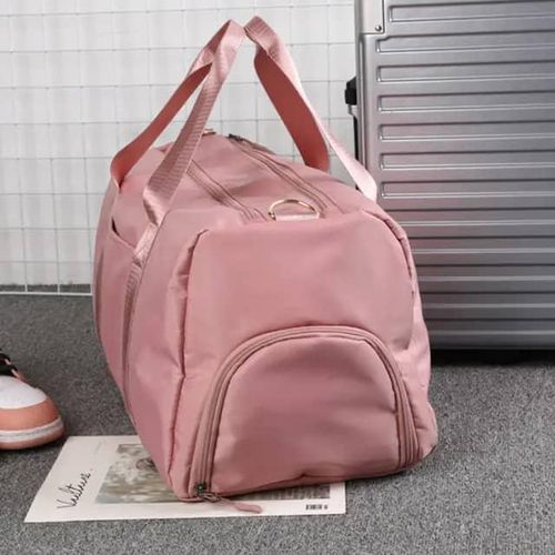 Travel & Gym Bag with Wet Pocket & Shoe Compartment-Pink