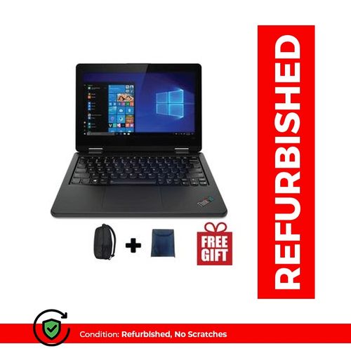Lenovo Refurbished 11e Mini 11.6" Inch 4GB RAM,128GB SSD, 4hour Plus Free Bag and Pouch-Black (6MTHS WRTY)