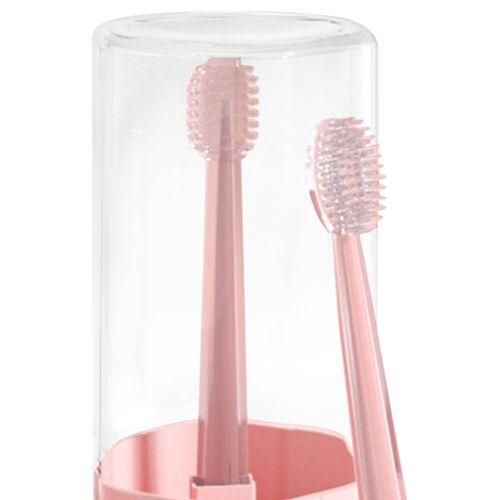 Baby Toothbrush Set Toddler Oral Cleaner Tongue Scraper For 6 To Pink