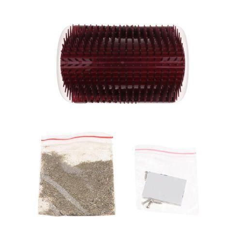 2Pcs Dog Cat Kitten Self Groomer Grooming Brush W Catnip Massager Toy