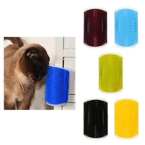 2Pcs Dog Cat Kitten Self Groomer Grooming Brush W Catnip Massager Toy