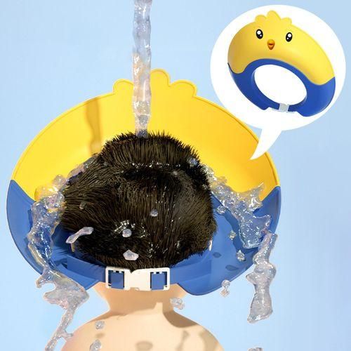 Kids Shower Cap Washing Hair Silicone Shower Visor Yellow
