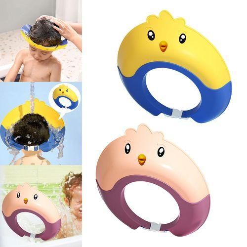 Kids Shower Cap Washing Hair Silicone Shower Visor Yellow