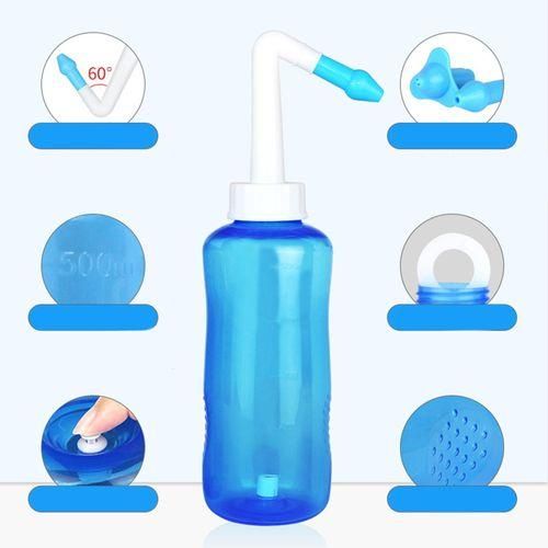 Neti Pot Nose Wash Cleaner Nasal Irrigation System 300ml Manual Valve