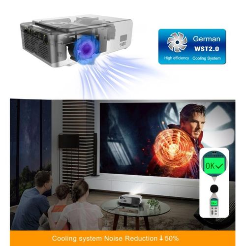 T6 2000ANSI Lumens 1080P Mini HD Projector