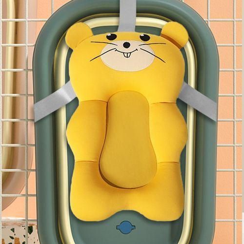 AntiSlip Baby Bath Tub Pad Baby Bath Bed Bath Support Seat For Yellow