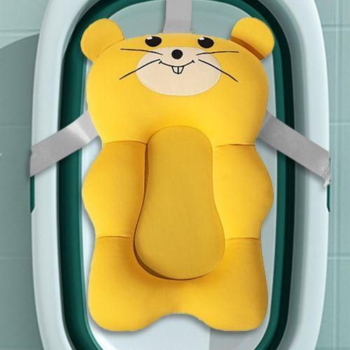AntiSlip Baby Bath Tub Pad Baby Bath Bed Bath Support Seat For Yellow