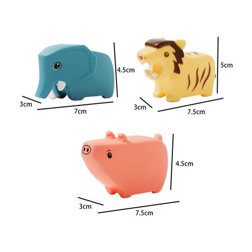 3x Little Animal Squirts Fun Bath Toys Terrestrial Animals