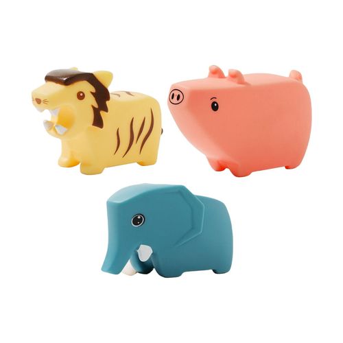 3x Little Animal Squirts Fun Bath Toys Terrestrial Animals