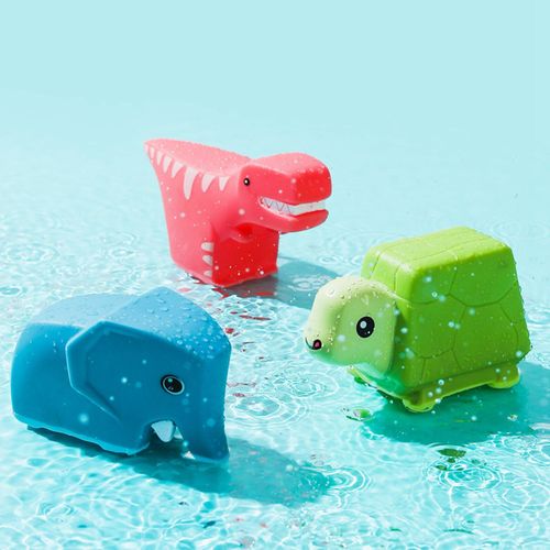 3x Little Animal Squirts Fun Bath Toys Terrestrial Animals
