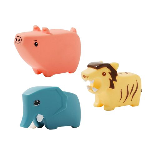 3x Little Animal Squirts Fun Bath Toys Terrestrial Animals