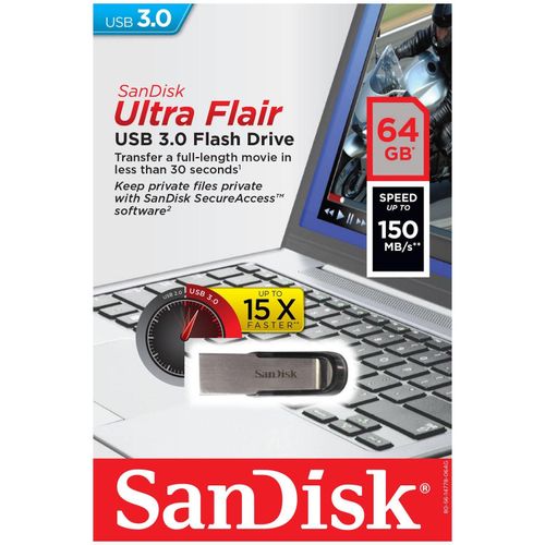 Sandisk 3.0 Cz73 64GB - Silver