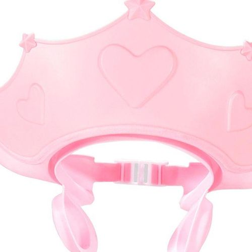 Adjustable Soft Shower Caps Hat Prevent Water Entering The Eyes Pink