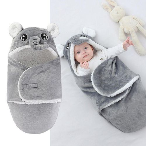 Newborn Swaddle Wraps Wrap Hat Stylish Child Nice Gray