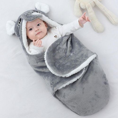 Newborn Swaddle Wraps Wrap Hat Stylish Child Nice Gray
