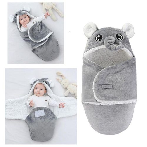 Newborn Swaddle Wraps Wrap Hat Stylish Child Nice Gray