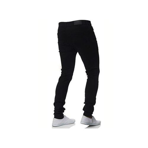 Stylish Men's Denim UK Original Skinny Stretchable Fit Stretch Jeans - Black
