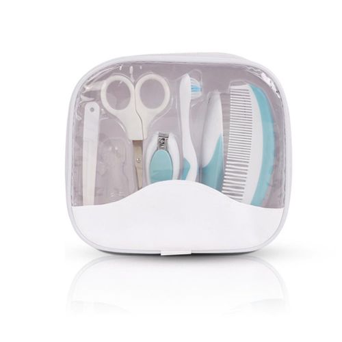 7pcs/set Infant Health Care Kit Newborn Multifunctional Manicure Nail Clippers Set New,Blue NO5250