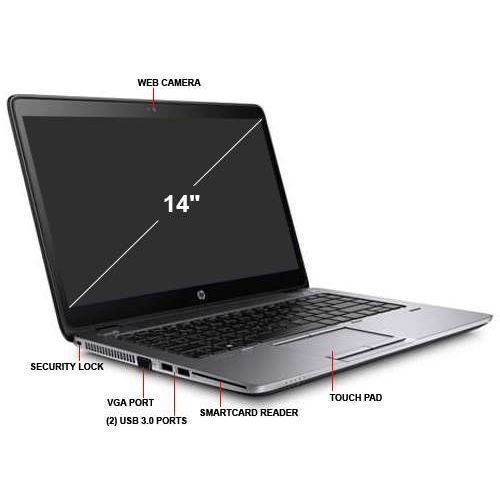 Hp Fast 14' HP 840 INTEL CORE i5 / 8GB RAM / 1TB HARD DISK G1 Elitebook - Black