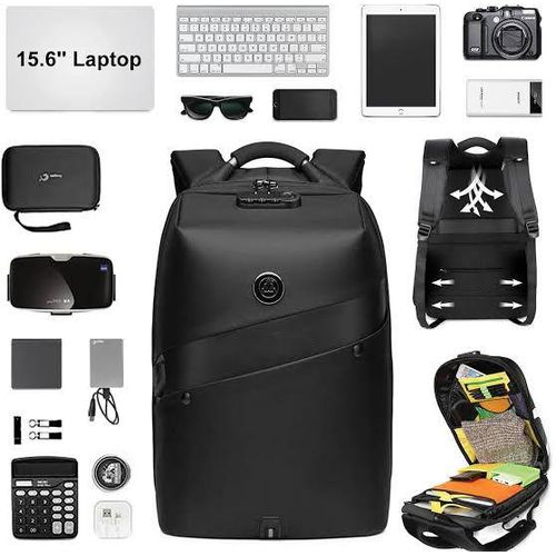 Laptop Backpack B210, 15.6-Inch Laptop And Tablet, Durable, Water-Repellent, Lightweight, Clean Design, Sleek For Travel, Business Casual Or College, For Men Or Women