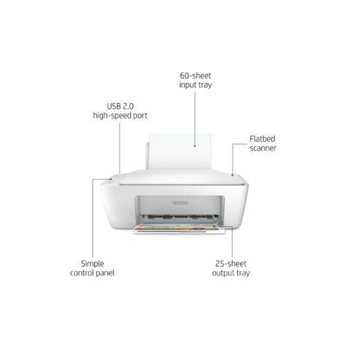 Hp Original 2320 Printer Scanner +Free USB Printer Cable - White