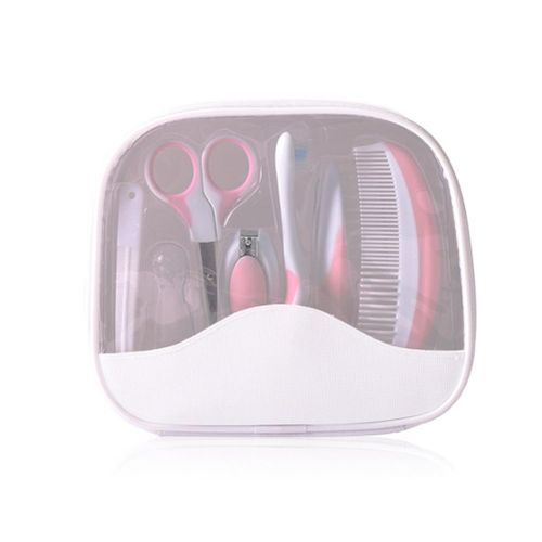 7pcs/set Infant Health Care Kit Newborn Multifunctional Manicure Nail Clippers Set New,Pink NO5238